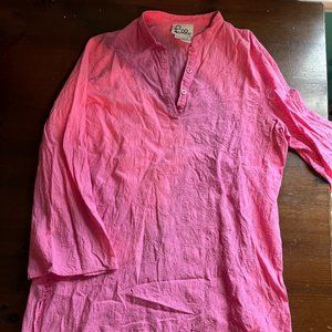 Lilly Pulitzer Pink Tunic Blouse Size S/M
